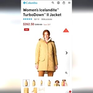 Columbia Women's Icelandite TurboDown II Jacket - Tan